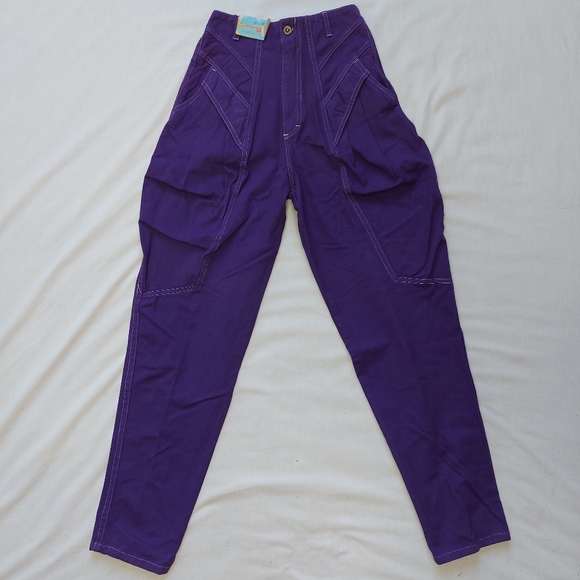 Liason Vintage NWT Purple Super High Rise Parachute Pants, 7 - Picture 4 of 10